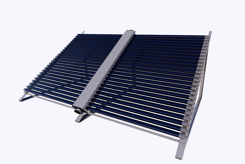 Поперечный вставной вакуумный трубчатый коллектор